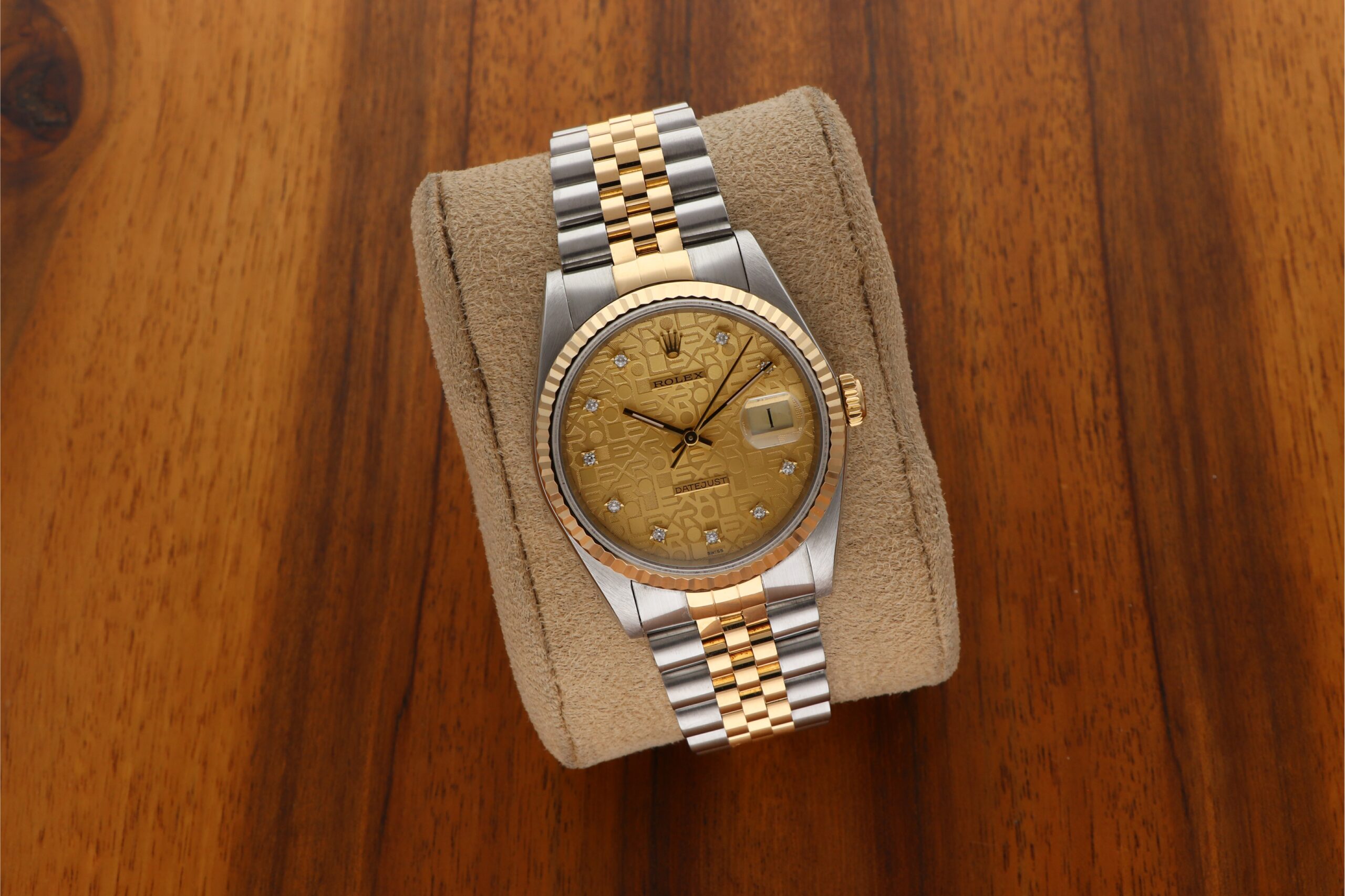 Rolex Datejust 36 Vintage Factory Diamond Anniversary Brilliantbesatz Computer Dial 16233 mit Papieren im BESTZUSTAND