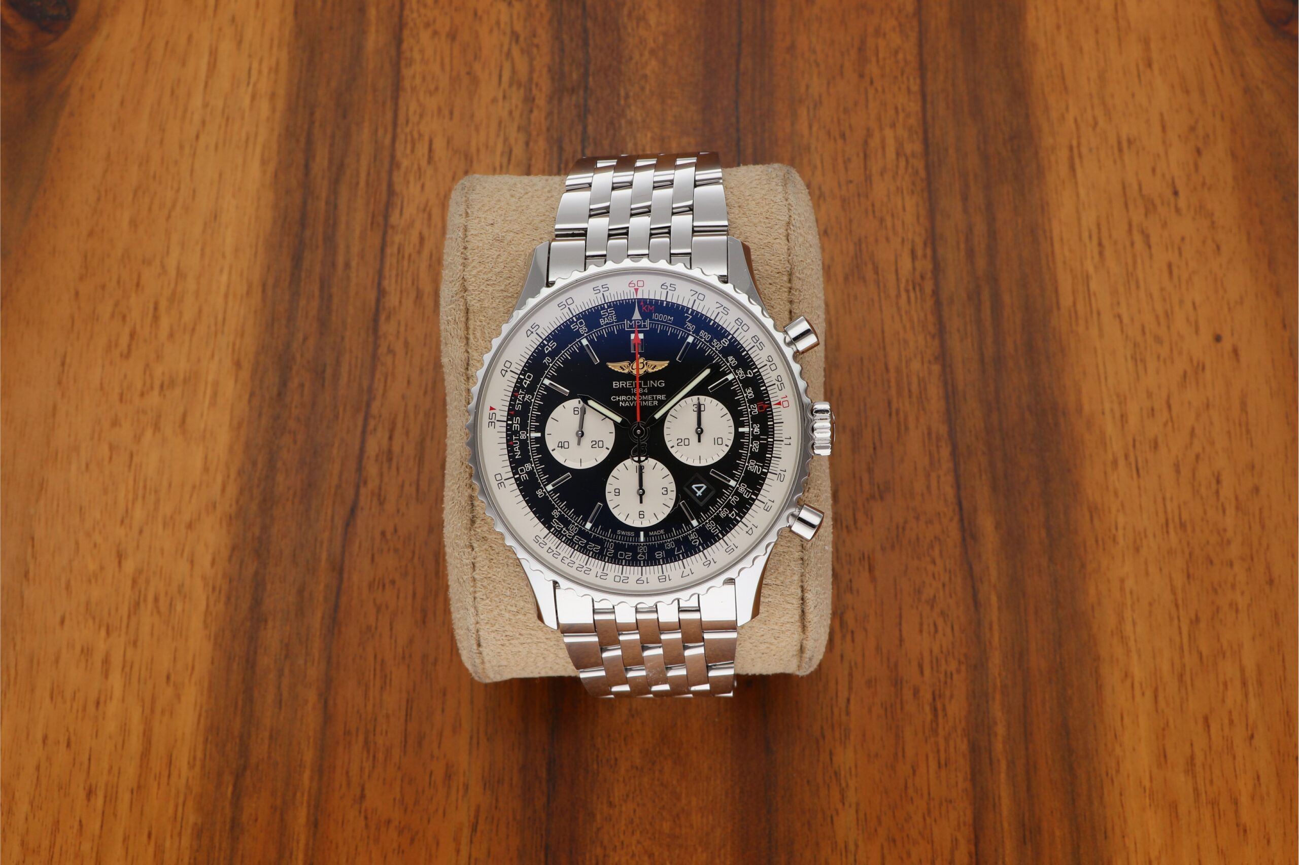 Breitling Navitimer 46 Automatik B01 Chronograph AB012721BD09 Stahl Pilotband Fullset 2018 im BESTZUSTAND