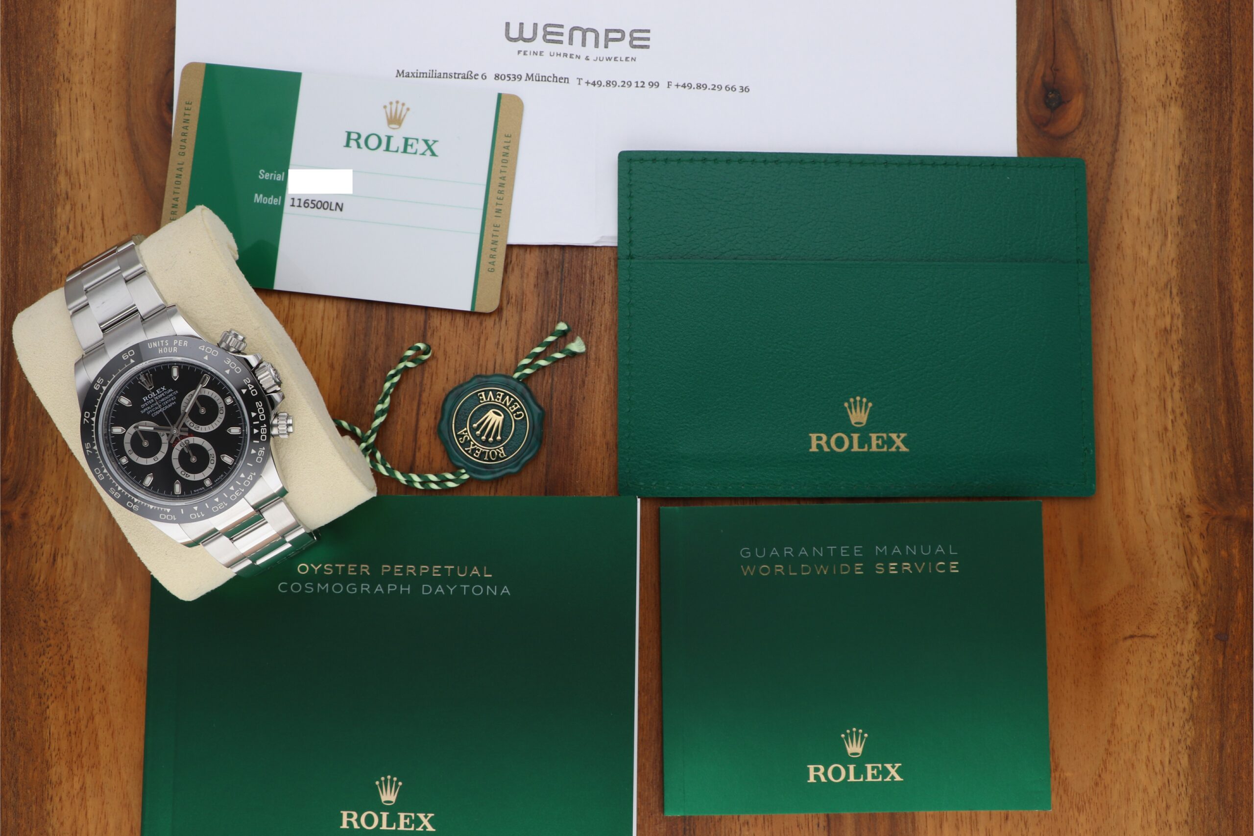 Rolex Cosmograph Daytona 116500LN Edelstahl Fullset 2020 LC100 UNGETRAGEN